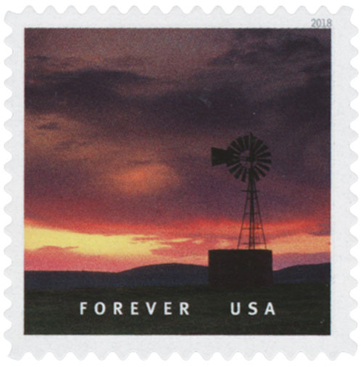 5298g - 2018 First-Class Forever Stamp - Grasslands Wildlife Management Area in Merced County, California