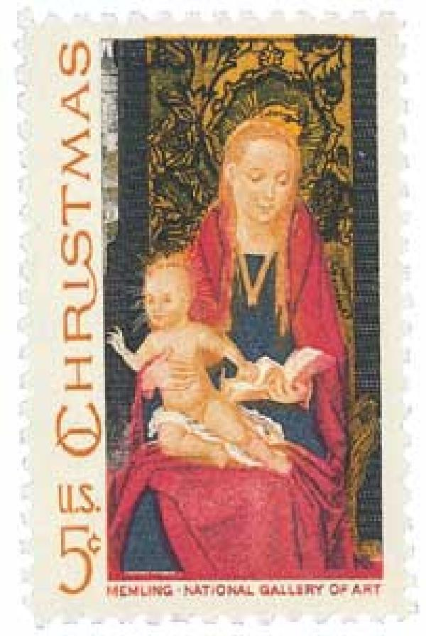 1336a - 1967 5c Madonna & Child, Tagging Omitted