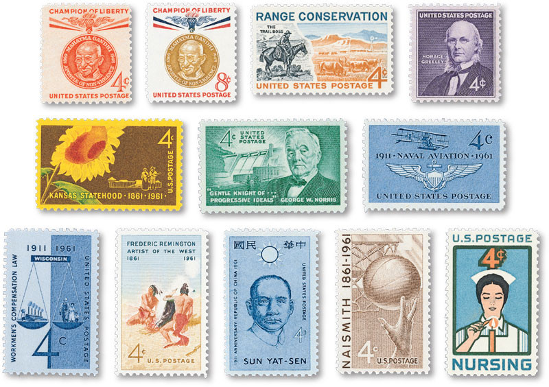 usa様おまとめ YS1961 - 1961 Commemorative Stamp Year Set - Mystic Stamp Company