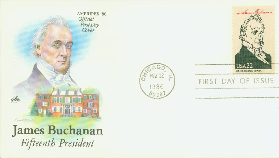 2217f - 1986 22cAMERIPEX '86: James Buchanan