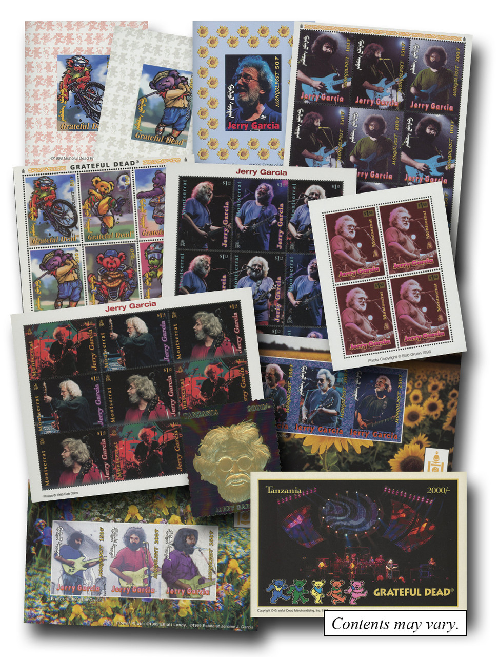 MFN576a - Jerry Garicia & Grateful Dead Collection, 50 Stamps, Worldwide