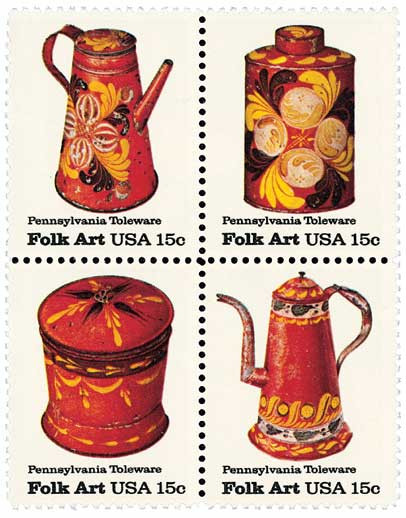1775-78 - 1979 15c Pennsylvania Toleware - Mystic Stamp Company