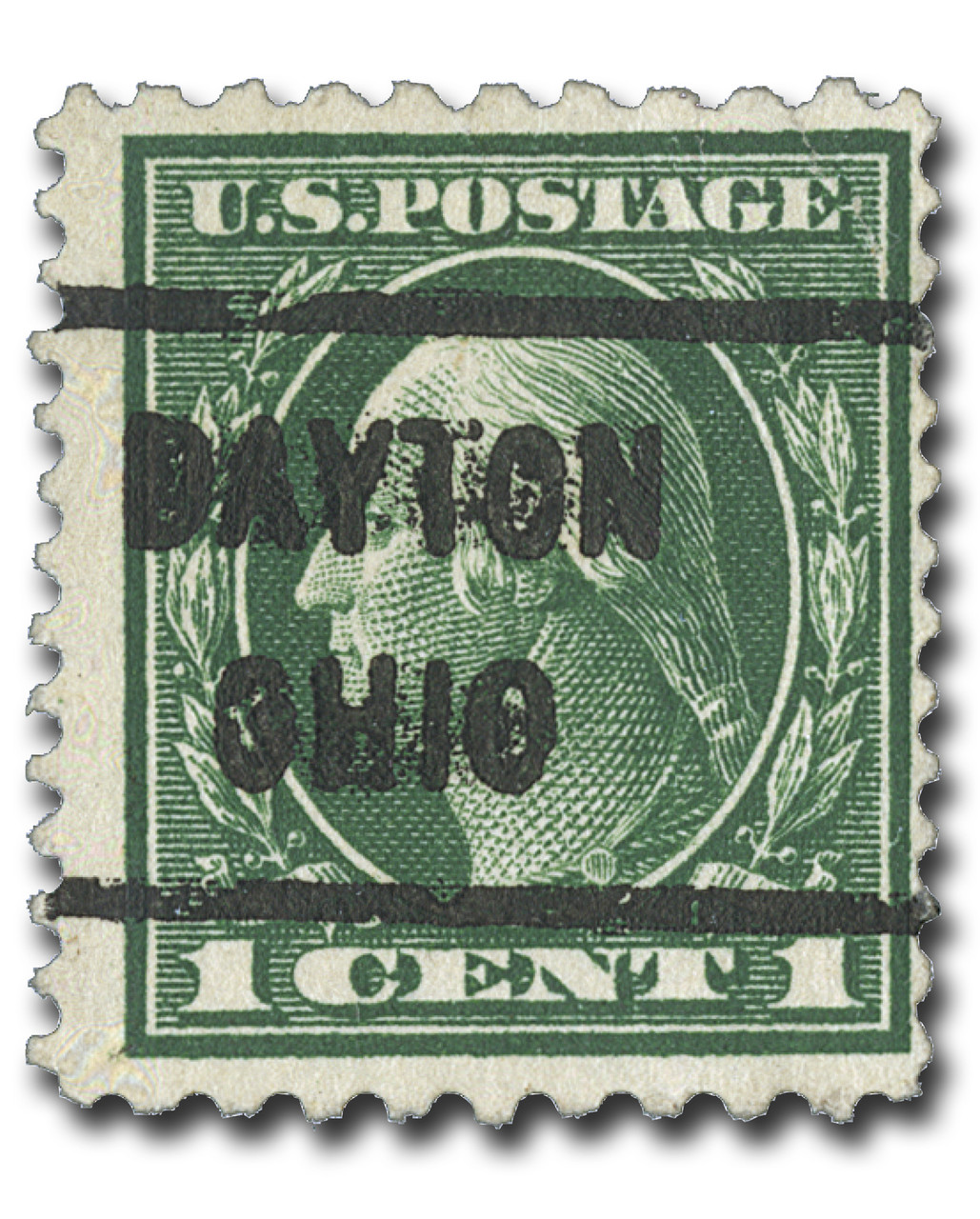 stamps 1.1～ 423D - 1914 1c Washington, Green, Single Line Watermark, Perf. 10