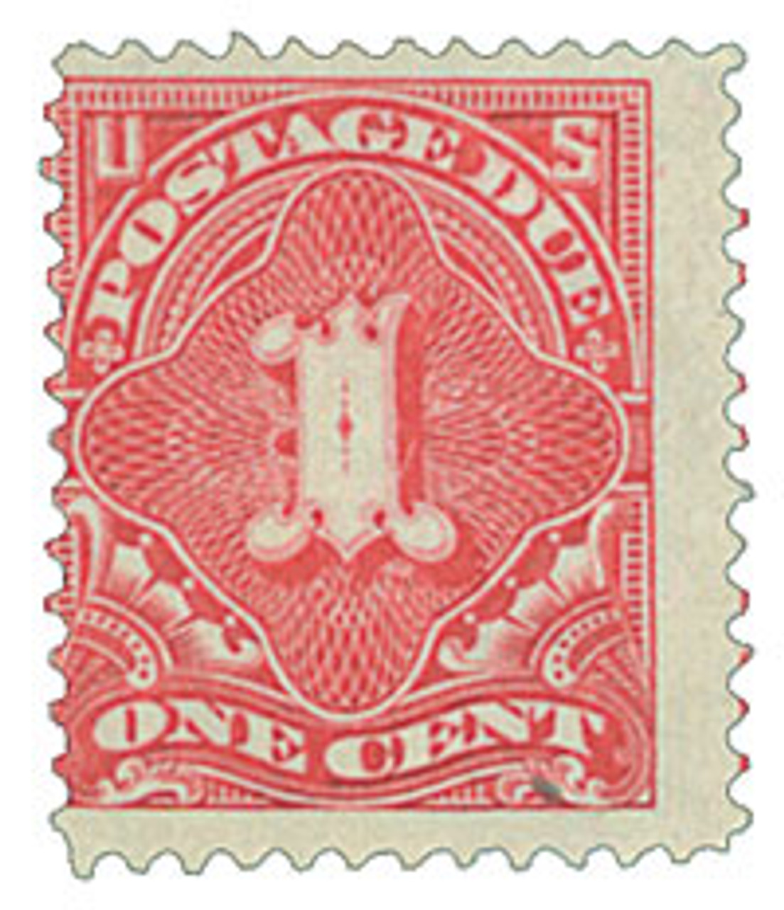 J29 offer - 1894 1c Postage Due Stamp - vermilion - Mystic