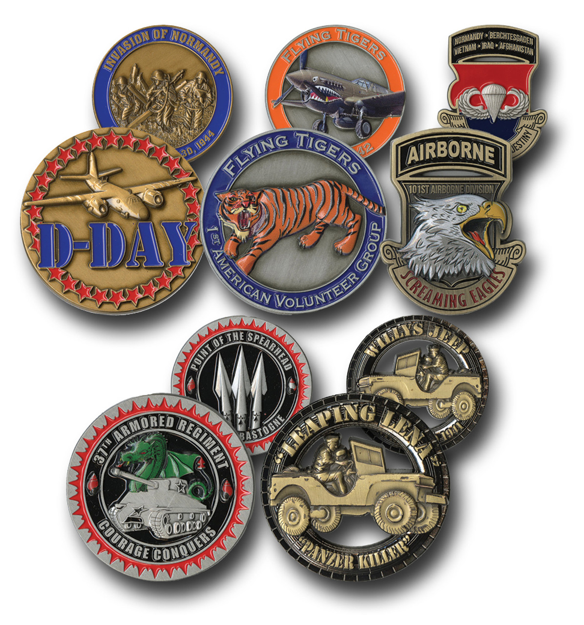 MCN161 - Challenge Coins - Honoring World War II Veterans, (5)
