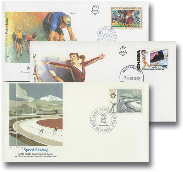 MLH115 - Olympic First Day Cover Collection, 40 Covers, Worldwide