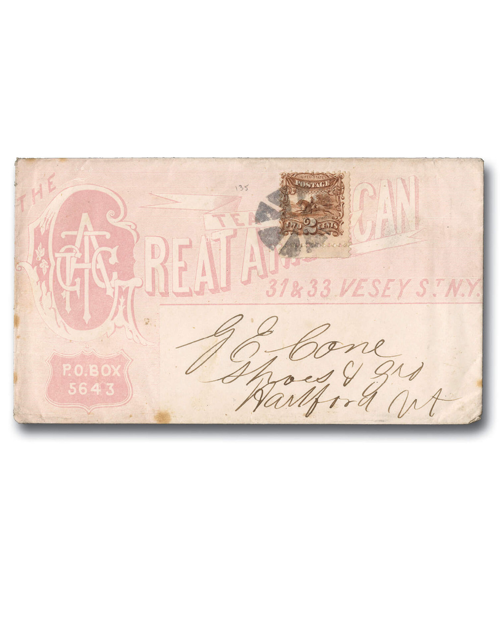 MA1993 - US #113 The Great American Tea Company All Over Advertising Cover