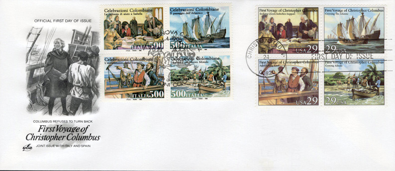 AC29 - 1992 Joint Issue - US and Italy - First Voyage of Columbus