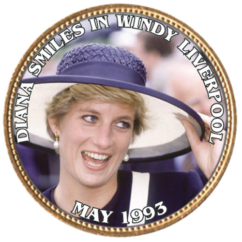 CNS669 - Princess Diana "Smiles in Windy Liverpool" Great Britain Penny