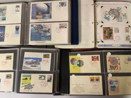 MLOT29 - Collection of Nine FDC Albums, US, Worldwide, Topical and Postal Stationery
