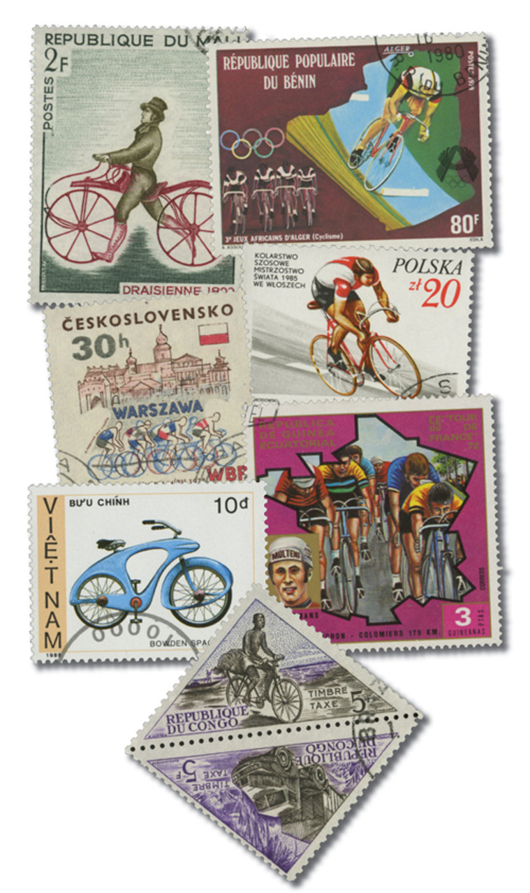 MP1090 - Bicycles, 50 Different Stamps
