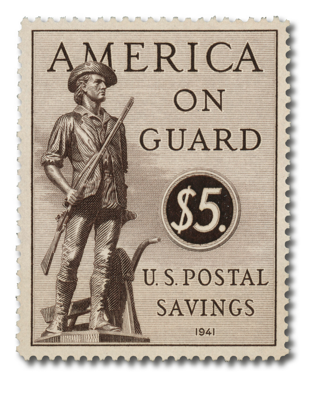 PS15 - 1941 $5 Postal Savings, Sepia, Perf. 11