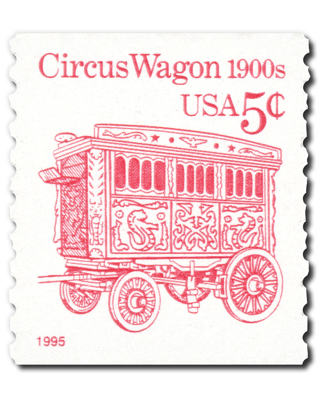 2452D - 1995 5c Transportation Series: 1900s Circus Wagon - Mystic