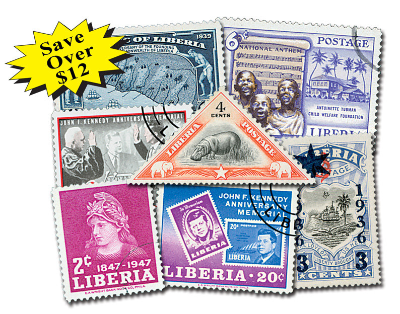 M1402 - Liberia 95 Different Stamps