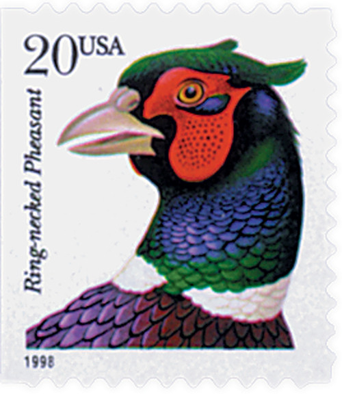 3051 - 1999 20c Flora & Fauna Series: Ring-necked Pheasant, Perf. 10.5 x 11