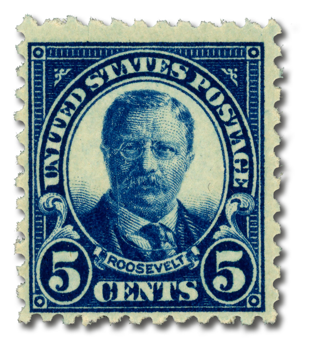 557 offer - 1922 5c Theodore Roosevelt, Dark Blue, Perf. 11