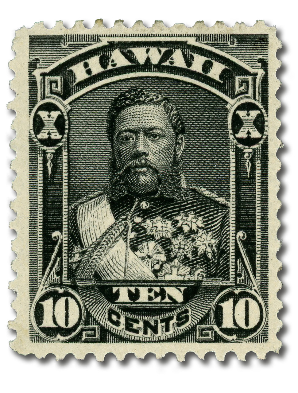 Ｓ級レア　 エンタイア  平和 特殊通信日印 特印 中国 青島 葉書　a220 H40 - 1882 10c King David Kalakaua, Black, Hawaii - Mystic Stamp