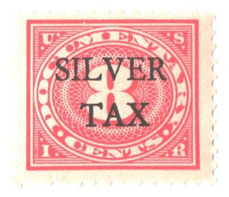 RG6 - 1934 8c Silver Tax, Carmine Rose, Perf. 11