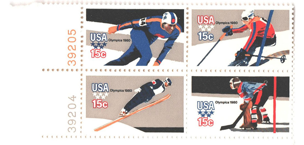 1795A-98A - 1980 15c 13th Winter Olympic Games, Perf. 11 - Mystic