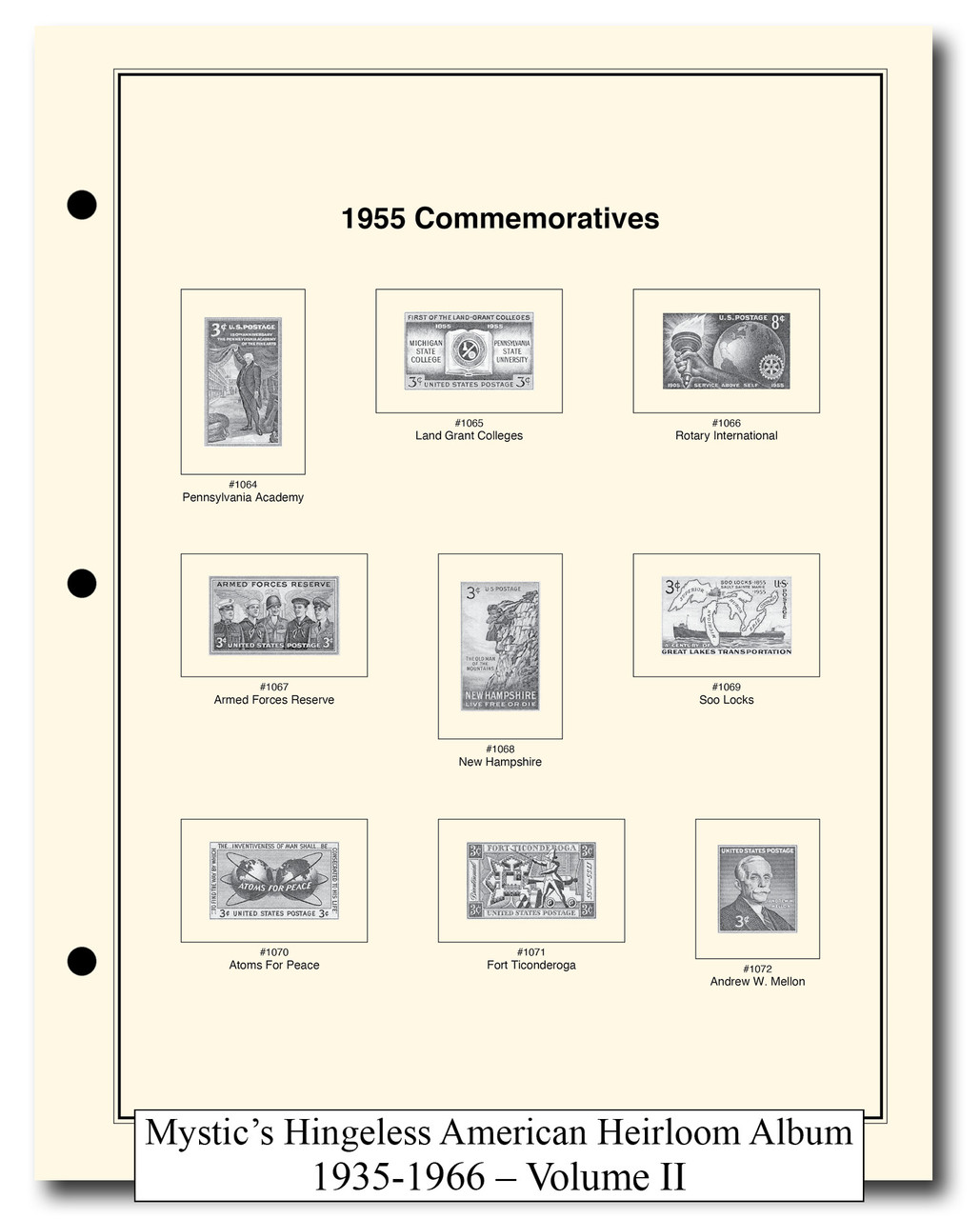 DS138 - 1935-66 Volume II, Mystic's Hingeless American Heirloom Album with Slipcase