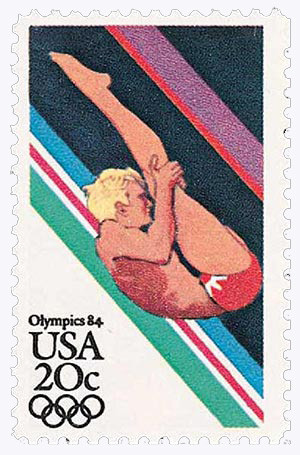 2082 - 1984 20c Los Angeles Summer Olympics: Diving