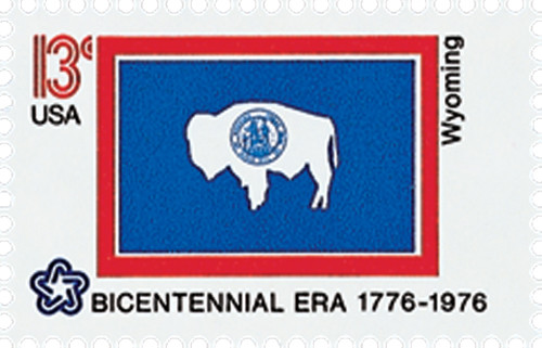 1676 - 1976 13c Bicentennial State Flags: Wyoming