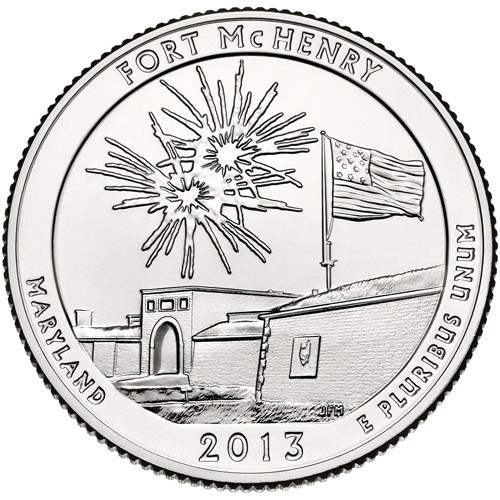 CNMDFM25D -  2013 Ft. McHenry National Monument & Historical Shrine Quarter, D Mint