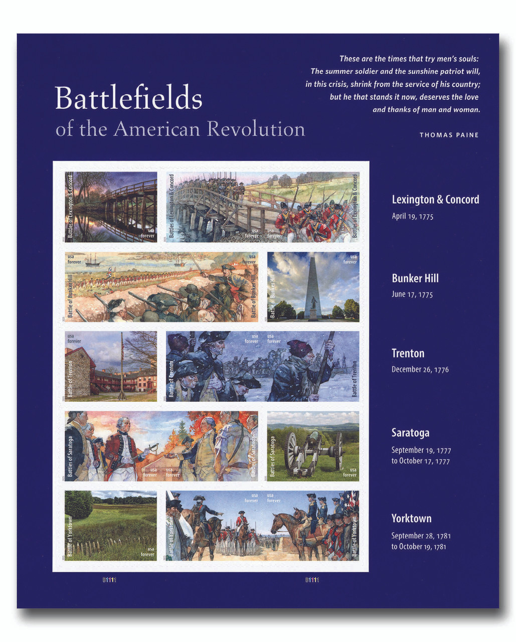 5977 - 2025 First-Class Forever Stamps - Battlefields of the