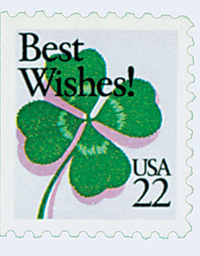 Mystic Stamp Company | 1987 Shamrock Stamp US 22c Special Occasions: Best Wishes!