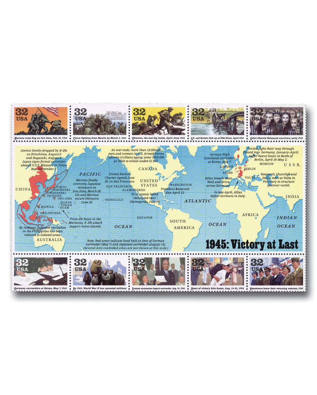 2981 - 1995 32c World War II: Victory at Last - Mystic Stamp Company