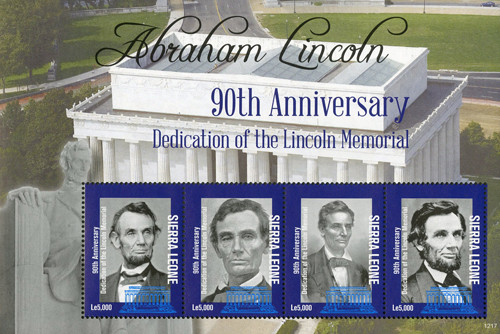 M11099 - 2012 Sierra Leone 90th Anniv. Lincoln Me
