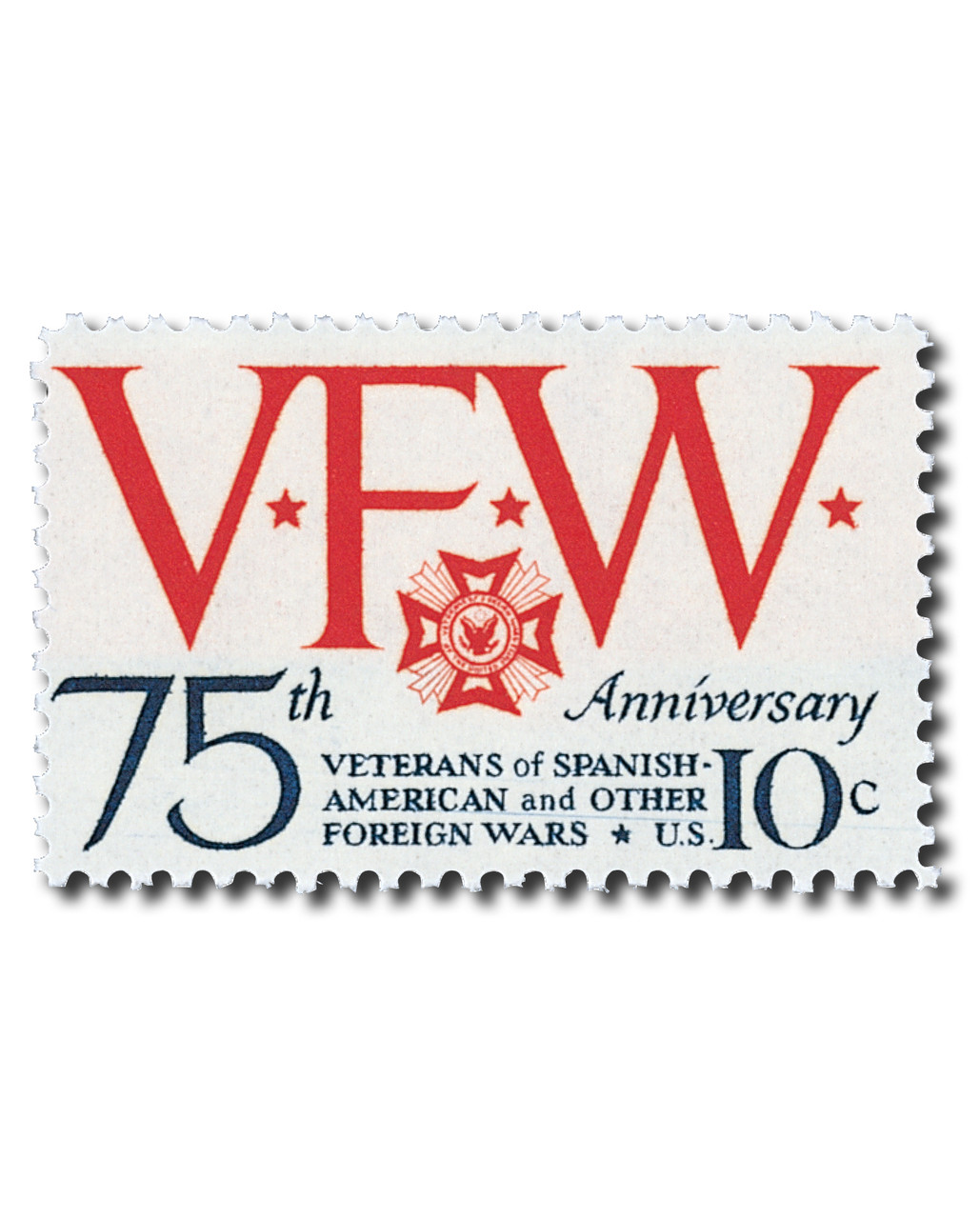 1525 - 1974 10c Veterans of Foreign Wars 75th Anniversary - Mystic