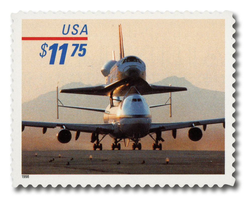 3262 - 1998 $11.75 Piggyback Space Shuttle, Express Mail - Mystic