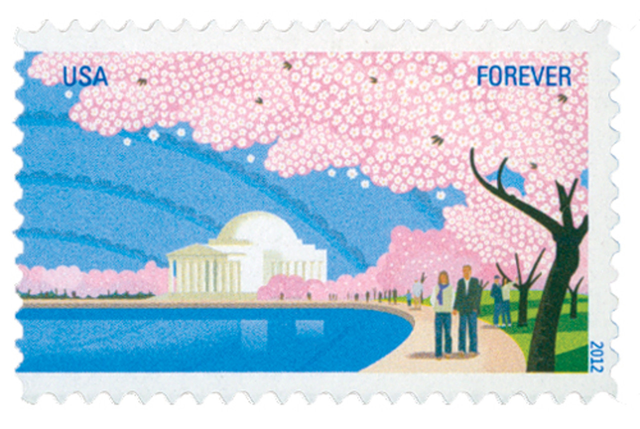 新品入荷 4652 - 2012 First-Class Forever Stamp - Cherry Blossom アート・デザイン・音楽
