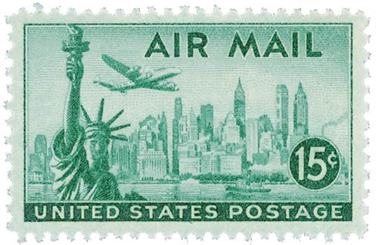 C35 - 1947 15c New York Skyline - Mystic Stamp Company