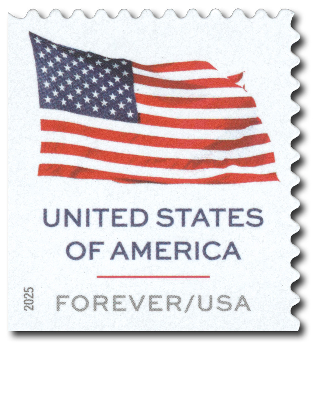 6020 - 2025 First-Class Forever Stamp - Flag (APU booklet stamp