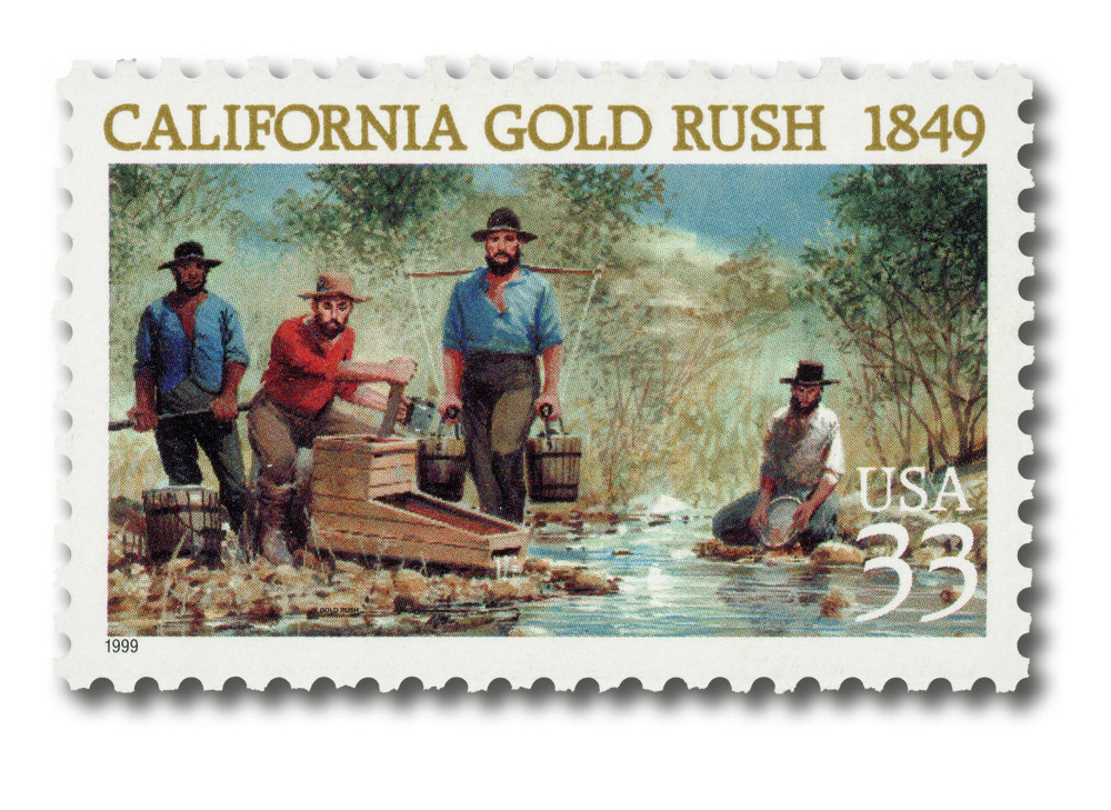 3316 - 1999 33c California Gold Rush - Mystic Stamp Company