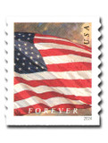 5872 - 2024 First-Class Forever Stamp - Flags: Flag with Dark Clouds at Top and Bottom