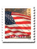 5875 - 2024 First-Class Forever Stamp - Flags: Flag with Dark Clouds at Top and Bottom