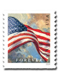 5876 - 2024 First-Class Forever Stamp - Flags: Flag with Blue Sky and Clouds at Top and Bottom