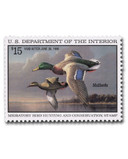 RW62 - 1995 $15.00 Federal Duck Stamp - Mallards in Flight