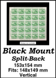 MM759 - 153x154mm 1 Vertical Black Split-Back Mount