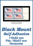 MM5619 - 110x62mm 25 Horizontal Black Self-Adhesive Mounts