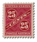 PS8 - 1940 25c Postal Savings, Dark Carmine Rose