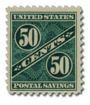 PS9 - 1940 50c Postal Savings, Dark Blue Green