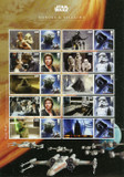 M11890 - 2015 Star Wars 40th Anniversary - "Heroes & Villains", Mint, Sheet of 10 Stamps, Great Britain