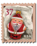 3890 - 2004 37c Contemporary Christmas: Red Santa Ornament, vending booklet