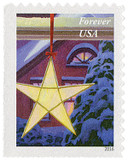 5147 - 2016 First-Class Forever Stamp - Contemporary Christmas: Gold Star Hanging in Window