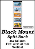 MM6092 - 45x133mm 2 Vertical Black Split-Back Mounts