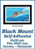 MM5614 - 45x32mm 50 Horizontal Black Self-Adhesive Mounts